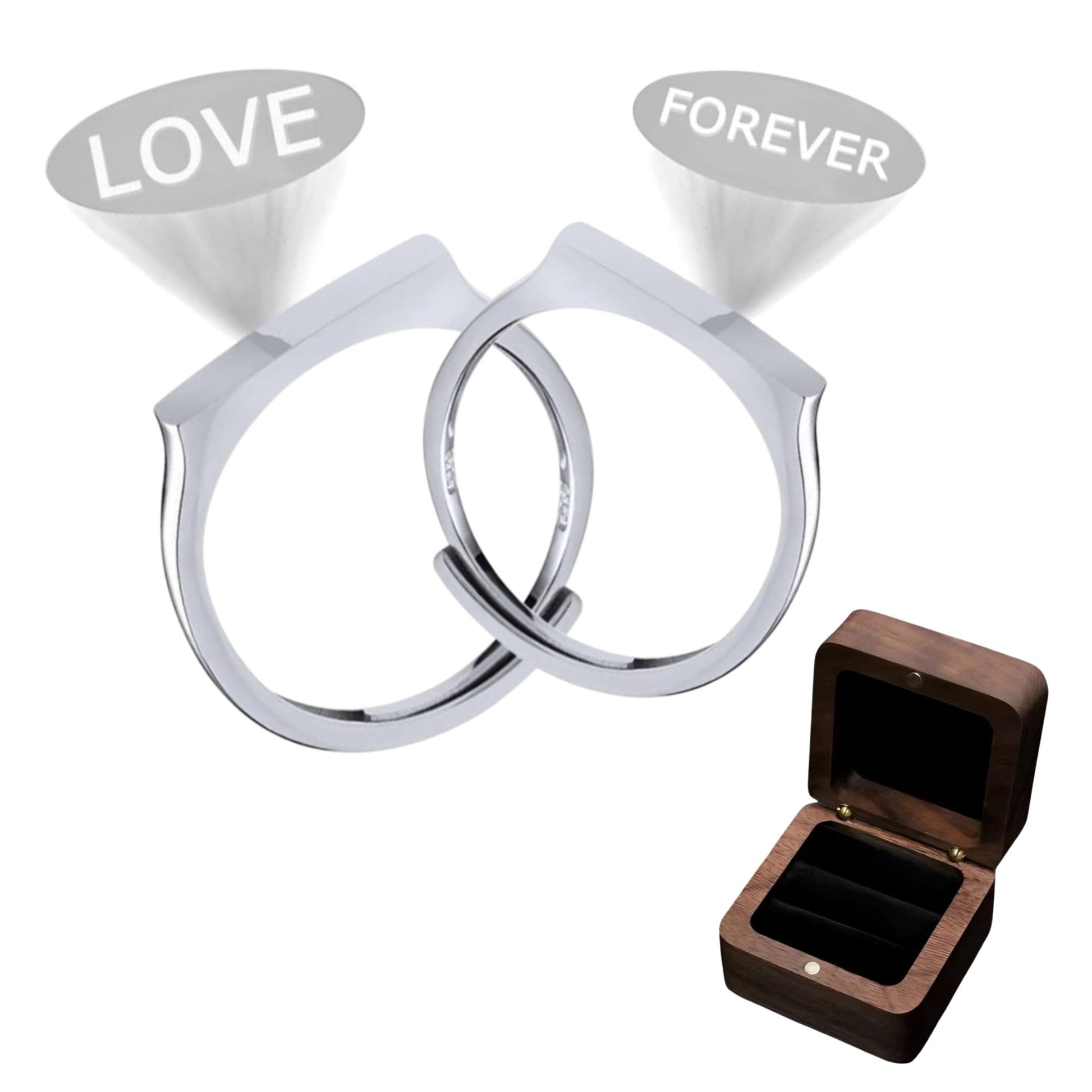 Whisper & Shine Series - Bundle - SILVER - "LOVE" "FOREVER" - Eroselle